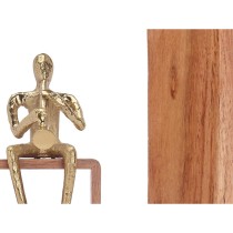 Deko-Figur Saxofon Gold Holz Metall 13 x 27 x 13 cm