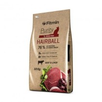 Aliments pour chat Fitmin Purity Hairball Adulte Veau Foie Viande de bœuf 10 kg