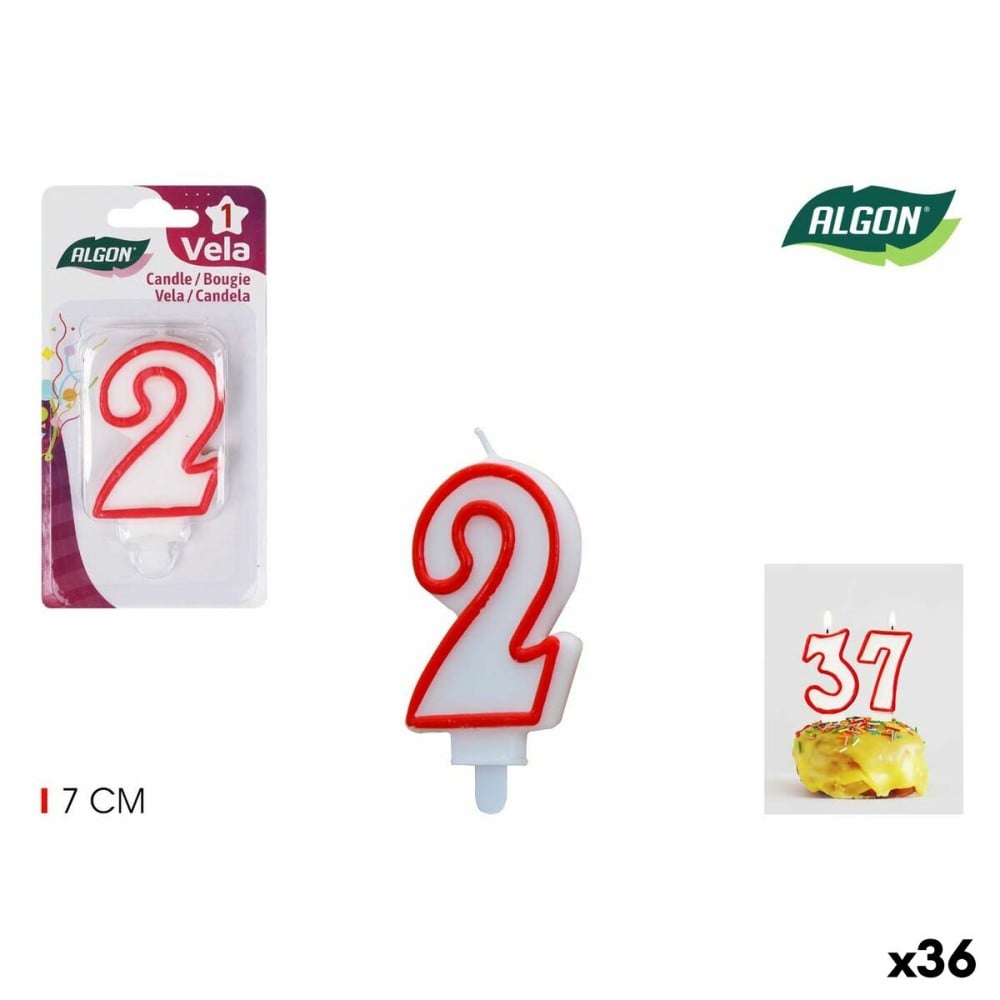 Kerzen-Set Algon Rot (36 Stück)