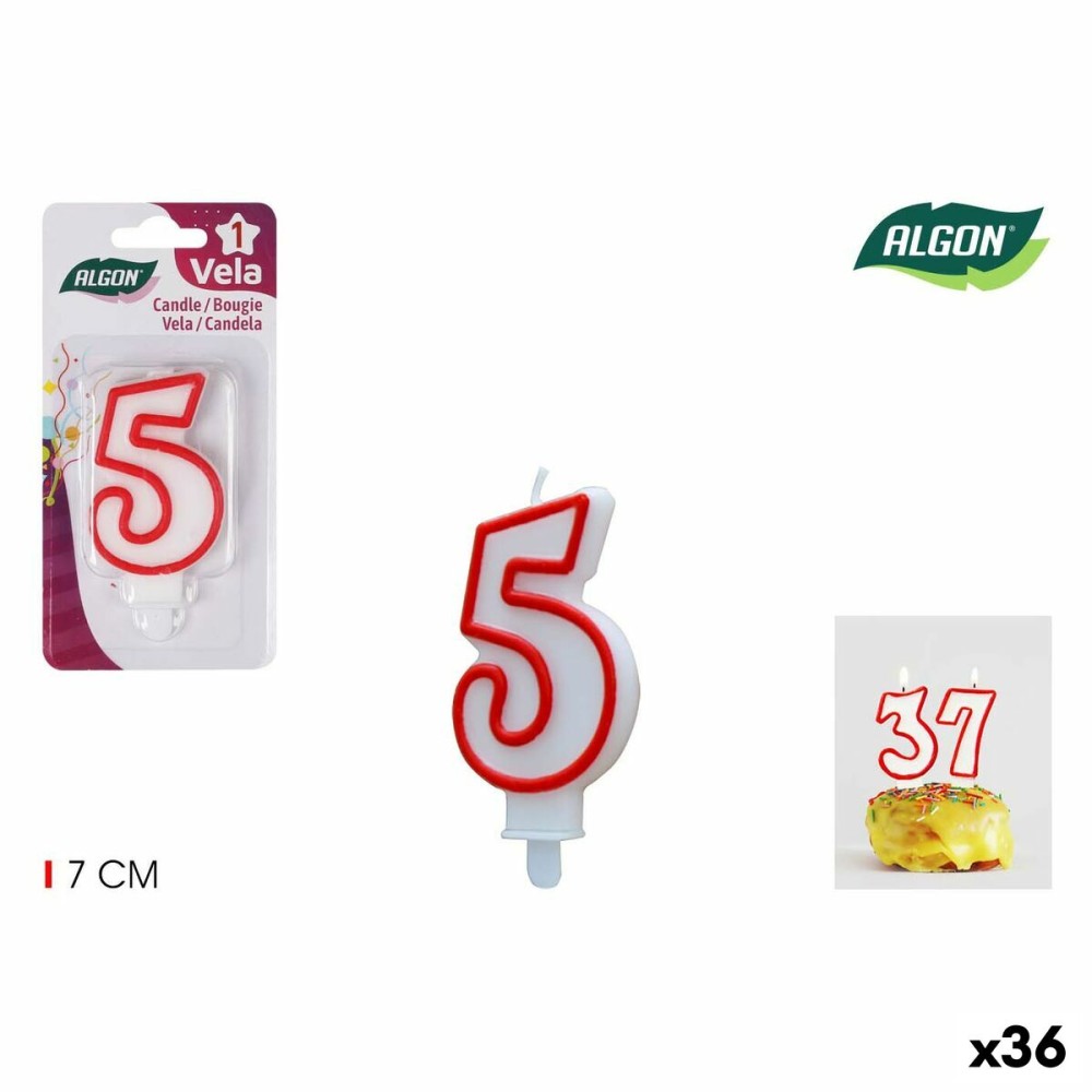 Candle Set Algon Red (36 Units)