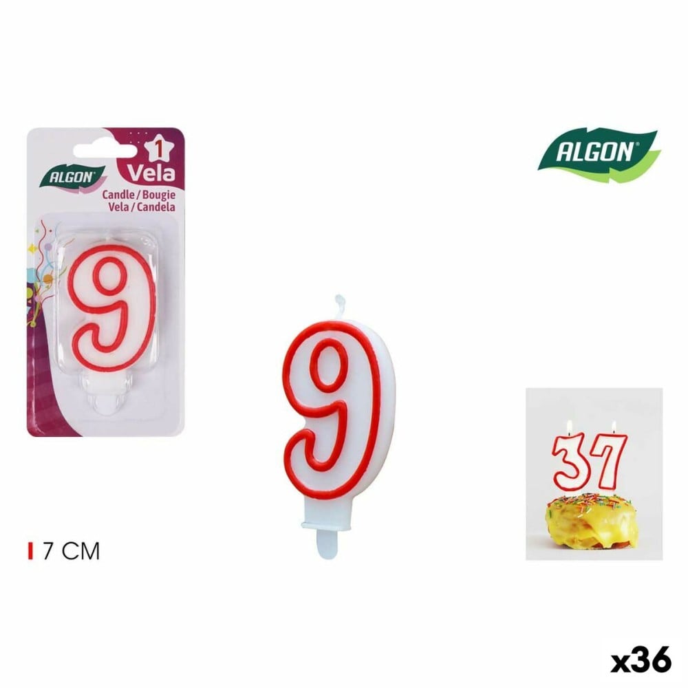 Candle Set Algon Red (36 Units)