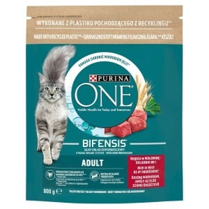 Katzenfutter Purina One Bifensis Adult Erwachsener Rindfleisch 800 g