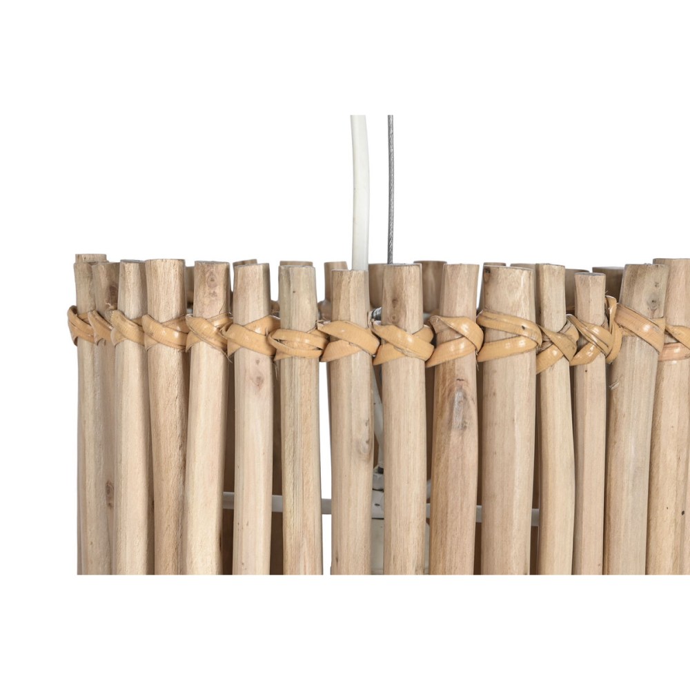 Suspension Home ESPRIT Blanc Naturel Bois d'eucalyptus 50 W 20 x 20 x 40 cm