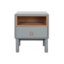 Nightstand Home ESPRIT Blue Grey Natural MDF Wood 48 x 40 x 55 cm