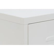 Nightstand Home ESPRIT White Metal 35 x 35 x 51 cm