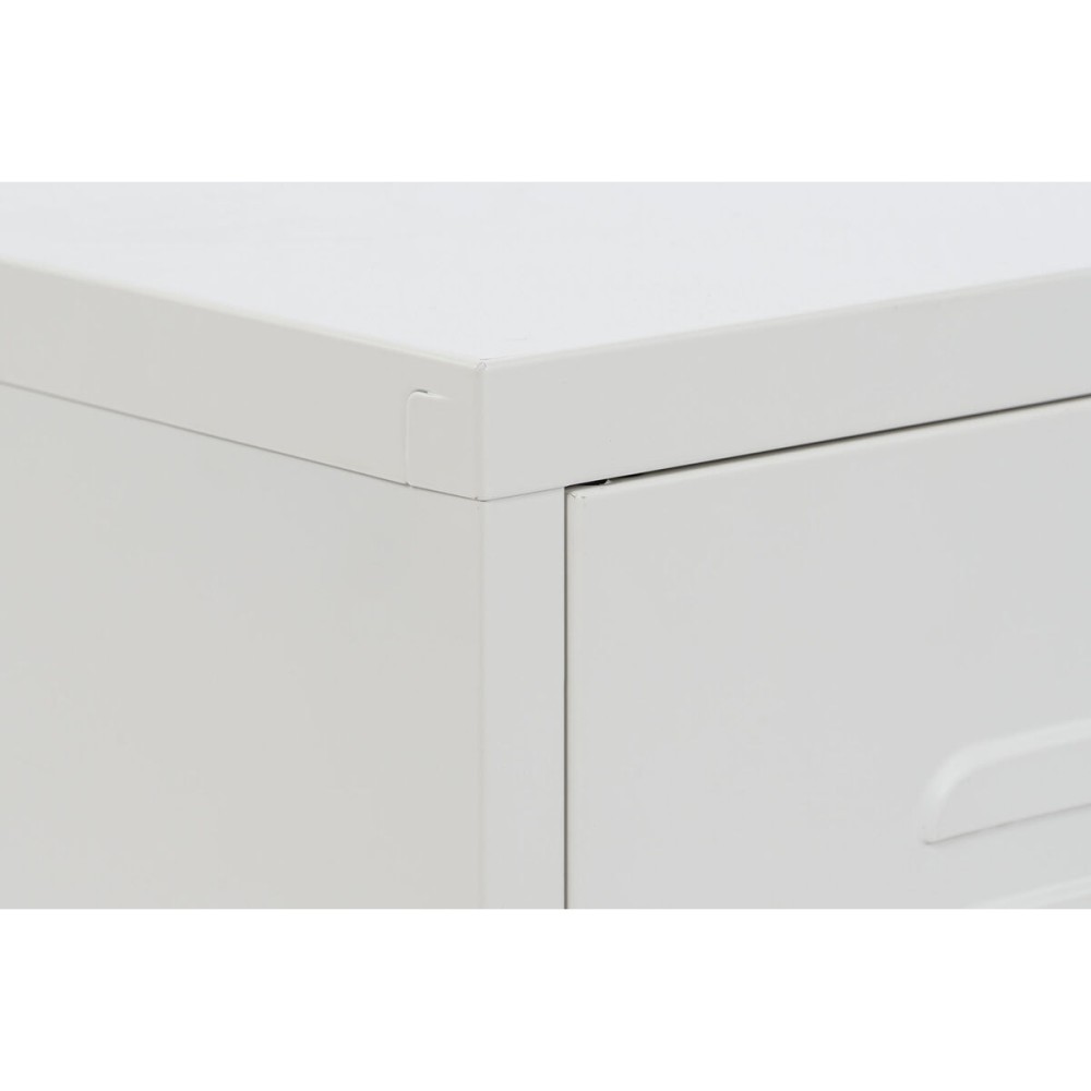 Nightstand Home ESPRIT White Metal 35 x 35 x 51 cm