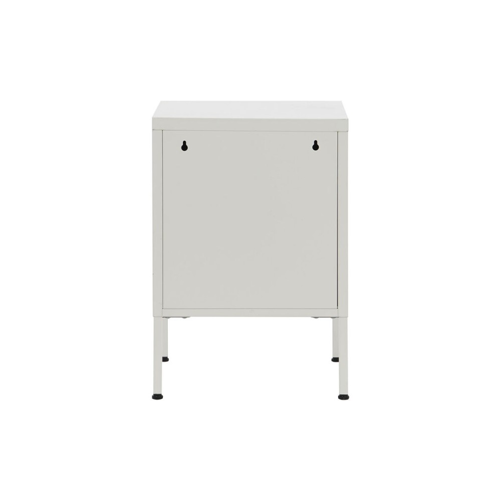 Nightstand Home ESPRIT White Metal 35 x 35 x 51 cm