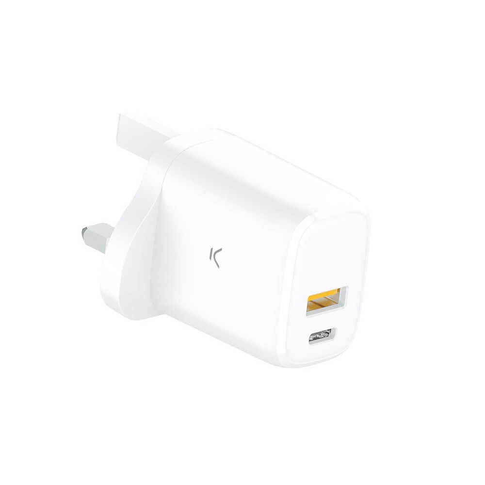 Chargeur mural KSIX GaN Blanc 20 W