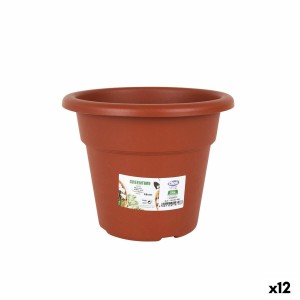 Blumentopf Dem Greentime kreisförmig Braun ø 18 x 14,6 cm (12 Stück)