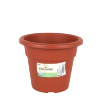 Plant pot Dem Greentime Circular Brown Ø 16 x 13 cm (12 Units)