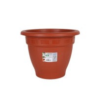 Plant pot Dem Squares Circular Brown 30 x 30 x 23,5 cm (6 Units)