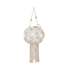 Candleholder Macrame White Cotton 23 x 24 x 23 cm (4 Units)