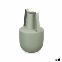 Vase Mit Griffen grün Stahl 14 x 24 x 14 cm (6 Stück)