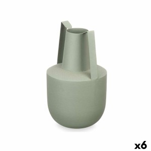 Vase Mit Griffen grün Stahl 14 x 24 x 14 cm (6 Stück)