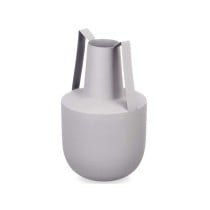 Vase With handles Grey Steel 14 x 24 x 14 cm (6 Units)