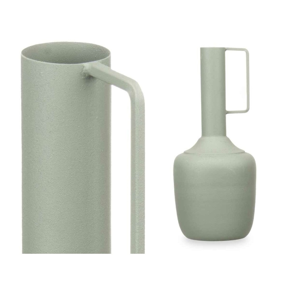 Vase With handle Green Steel 12 x 30 x 12 cm (6 Units)