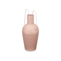 Vase With handles Sand Steel 24 x 45 x 18 cm (4 Units)