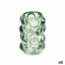 Kerzenschale Mikrosphären grün Kristall 8,4 x 12,5 x 8,4 cm (12 Stück)