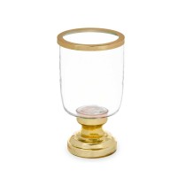 Candleholder Wineglass Golden Steel 12 x 24,5 x 12 cm (6 Units)