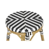 Hocker Home ESPRIT zweifarbig Metall Synthetischer Rattan 39,5 x 39,5 x 74,5 cm