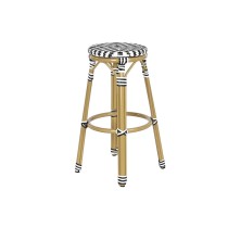 Tabouret Home ESPRIT Bicolore Métal rotin synthétique 39,5 x 39,5 x 74,5 cm