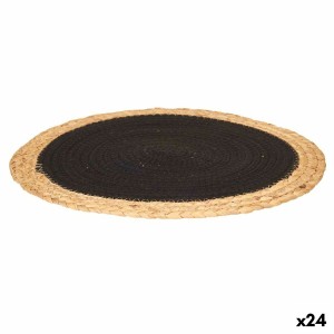 Table Mat Kinvara TS23885-B Black Cotton Marine algae 35 x 0,6 x 35 cm (24 Units)