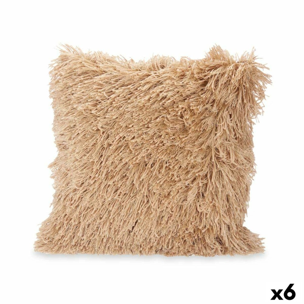 Coussin Beige Coton Polyester 45 x 2 x 45 cm (6 Unités)