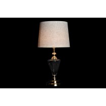 Tischlampe Home ESPRIT Weiß Beige Metall Kristall 35 x 35 x 69 cm (2 Stück)