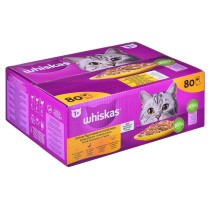 Aliments pour chat Whiskas Jelly Poulet Dinde Canard Oiseaux 80 x 85 g