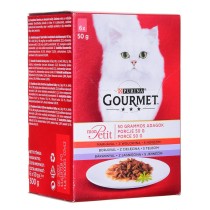 Katzenfutter Purina Gourmet Lachsfarben Thunfisch 6 x 50 g