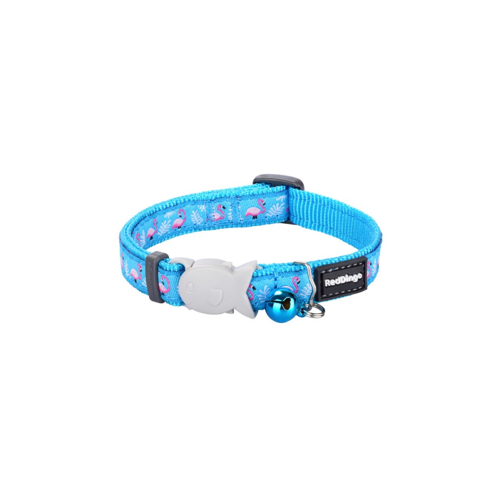 Dog collar Red Dingo STYLE FLAMINGO Turquoise 31-47 cm