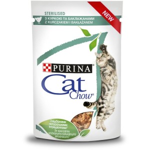 Aliments pour chat Purina Chow Sterlisied Gig Poulet 85 g