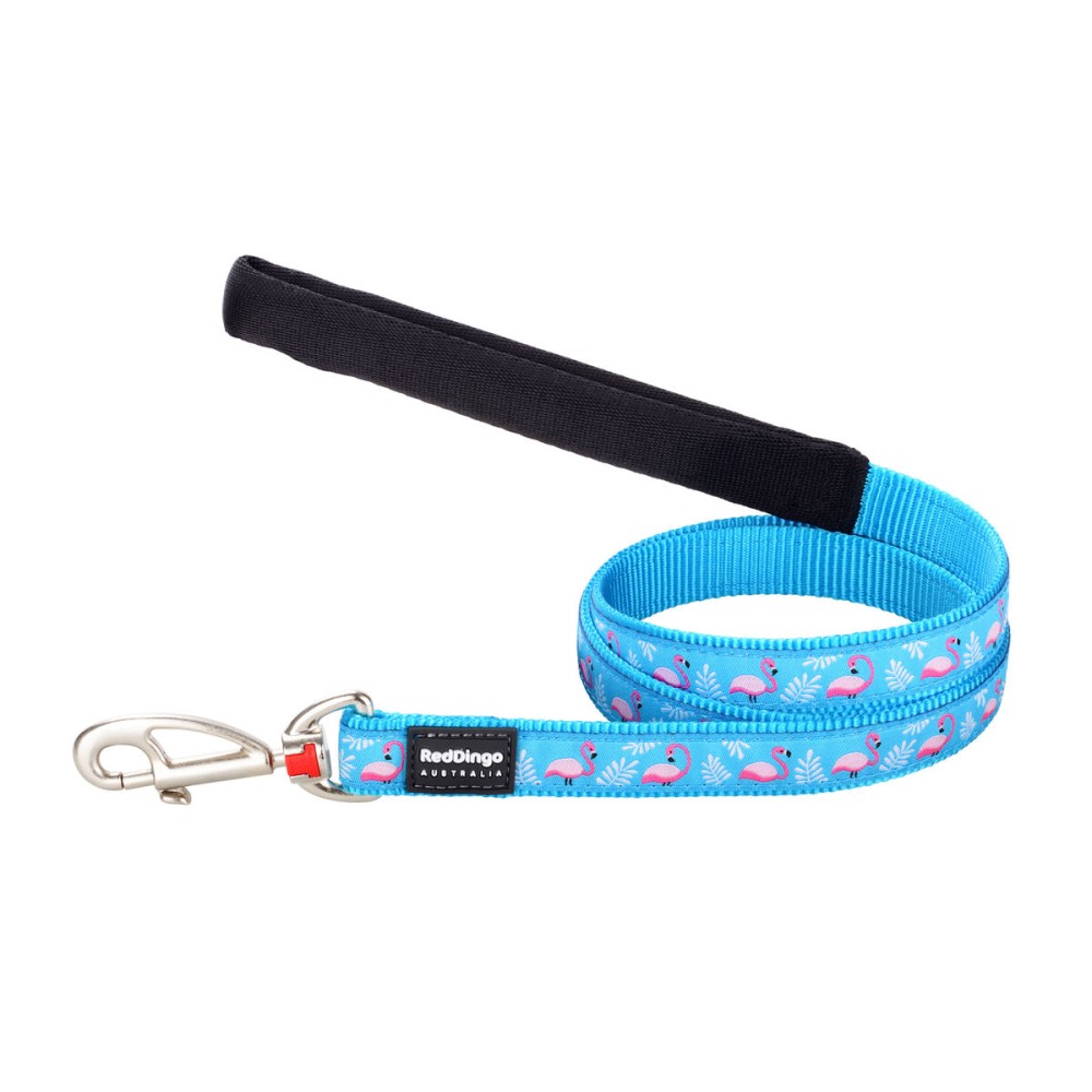 Dog Lead Red Dingo STYLE FLAMINGO Turquoise 2 x 120 cm