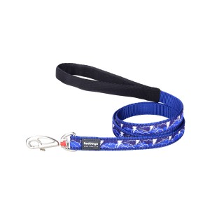 Hundeleine Red Dingo STYLE LIGHTNING Marineblau 15mm x 120 cm