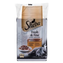 Aliments pour chat Sheba Fresh & Fine Poulet Dinde Oiseaux 300 g