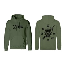 Unisex Hoodie The Legend of Zelda Logo and Shield Green