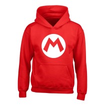 Unisex Hoodie Super Mario Badge Red