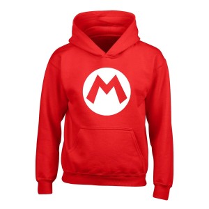 Sweat à capuche unisex Super Mario Badge Rouge