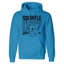 Unisex Sweater mit Kapuze Pokémon Squirtle Line Art Blau