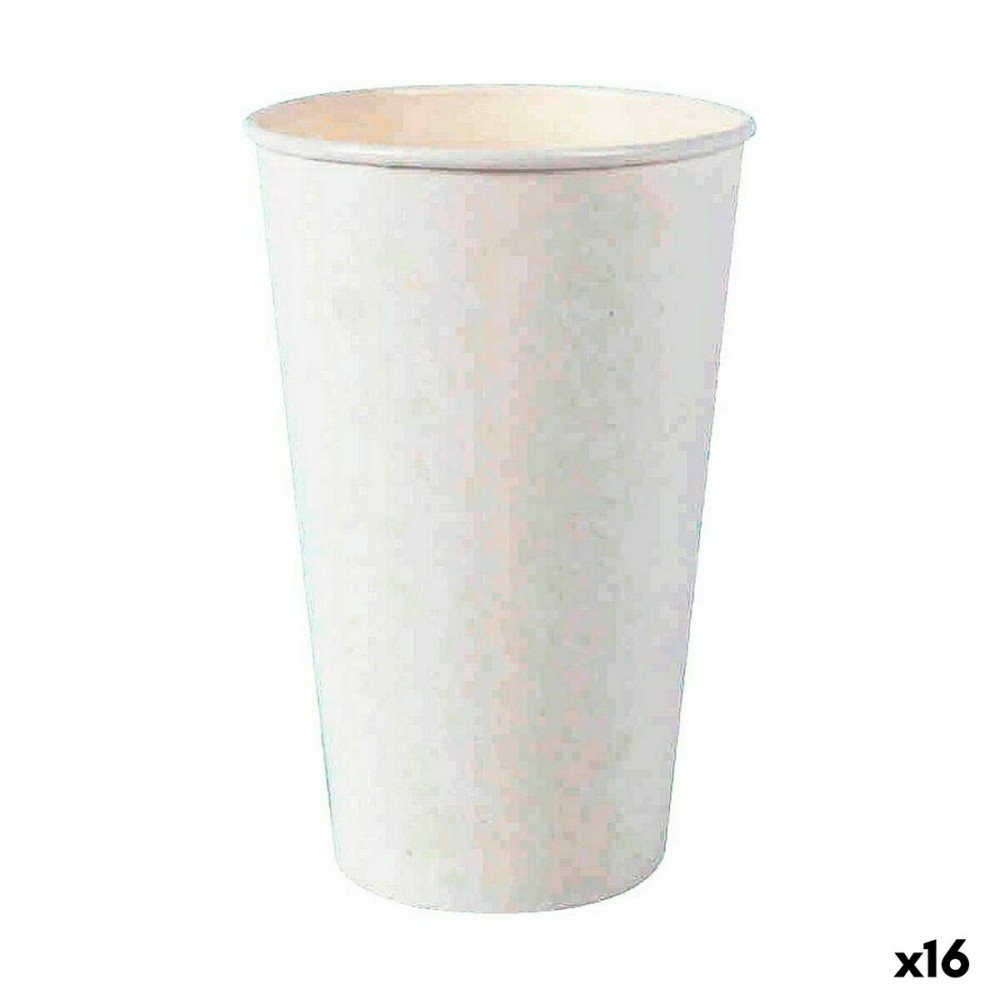 Set de Verres Algon Produits à usage unique Carton Blanc 15 Pièces 450 ml (16 Unités)