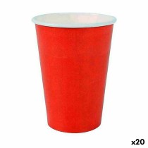 Set de Verres Algon Produits à usage unique Carton Rouge 20 Pièces 220 ml (20 Unités)