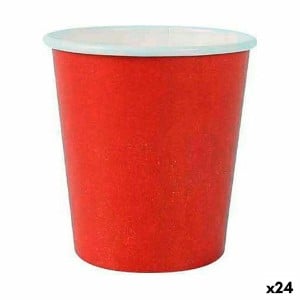 Set de Verres Algon Produits à usage unique Carton Rouge 20 Pièces 120 ml (24 Unités)