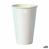 Set de Verres Algon Produits à usage unique Carton 330 ml Blanc 10 Pièces (20 Unités)