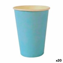 Set de Verres Algon Produits à usage unique Carton Bleu 20 Pièces 220 ml (20 Unités)