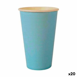 Set de Verres Algon Produits à usage unique Carton Bleu 10 Pièces 350 ml (20 Unités)