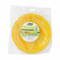 Geschirr-Set Algon Einwegartikel 20 cm Pappe Gelb 10 Stücke (36 Stück)