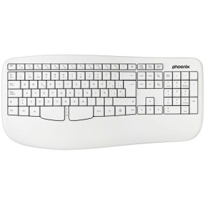 Drahtlose Tastatur Phoenix K201 Weiß Qwerty Spanisch