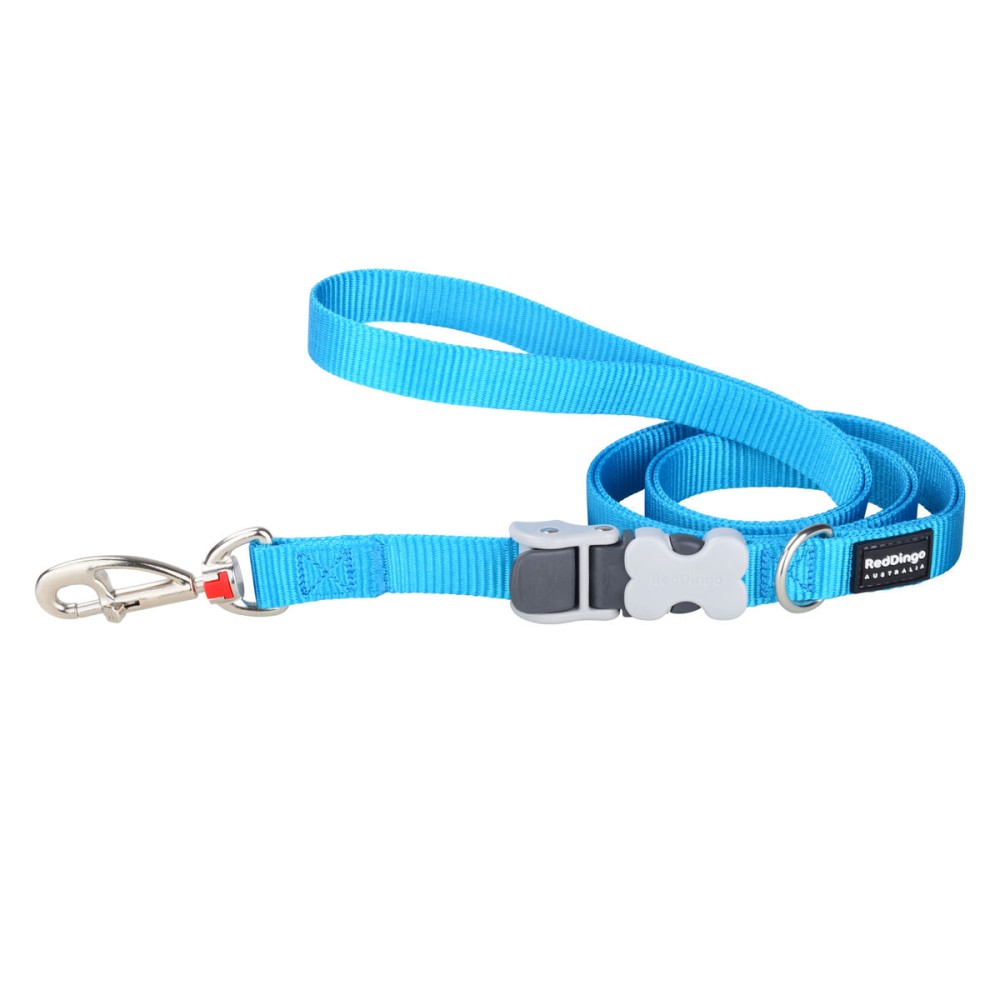 Dog Lead Red Dingo Turquoise