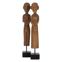 Deko-Figur natürlich Afrikaner 14,5 x 9 x 38,5 cm (2 Stück)