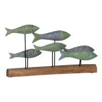 Decorative Figure Green Natural Fish 56 x 7 x 31 cm